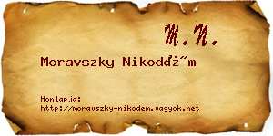 Moravszky Nikodém névjegykártya